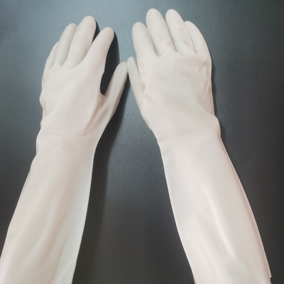 सॉल्वेंट रेसिस्टेंस नाइट्राइल डिशवॉशिंग दस्ताने गार्डन टास्क 38cm