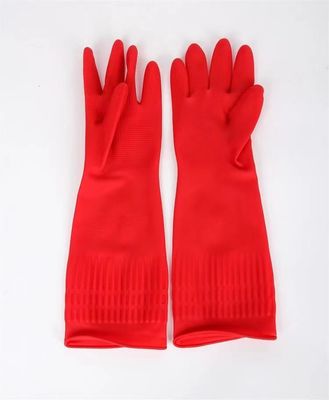 100g Pair Extra Long Cleaning Gloves Latex Featuring Extra Long Cuffs 380mm Length Protective Gloves for Laboratory and Industrial