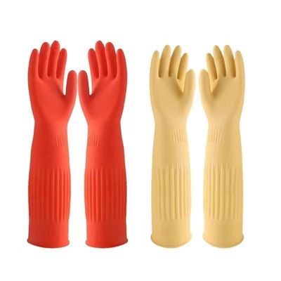 गीले वातावरण में औद्योगिक कार्य के लिए उच्च लचीलापन वाले फ्लेक लाइन किए गए लेटेक्स दस्ताने