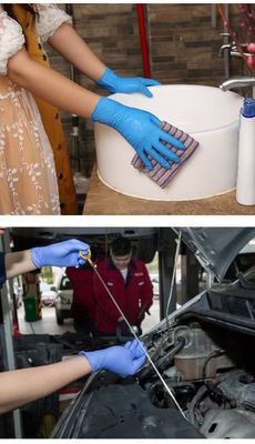 Blue Disposable Vinyl Glove Industrial Grace Minimum Order 100 Box Flexible Durable Gloves Ideal for Medical Food Handling and Cleaning