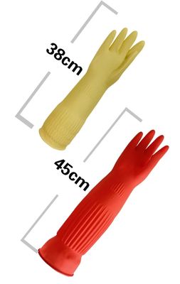 आरामदायक और लचीला लेटेक्स अतिरिक्त लंबी सफाई दस्ताने औद्योगिक सफाई जरूरतों के लिए अंतिम समाधान