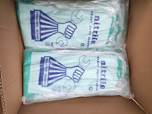 नाइट्रिल ग्रीन ग्लोव एंबिडेक्सट्रस केमोथेरेपी परीक्षणित रासायनिक प्रतिरोधी औद्योगिक सुरक्षात्मक डिस्पोजेबल ग्लोव