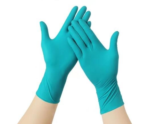 EN455 Standard 9 Inches Blue Disposable Nitrile Gloves Providing Acid Resistance Protection for Laboratory and Industrial