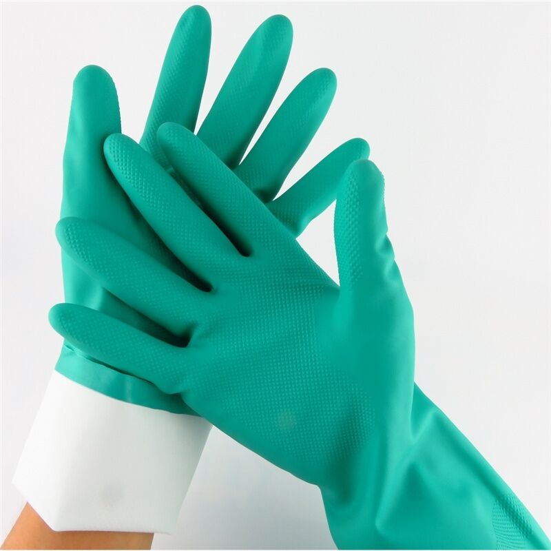 Chemotherapy Tested Green Nitrile Glove Disposable Protective Gloves for Medical Examination and Industrial Applications