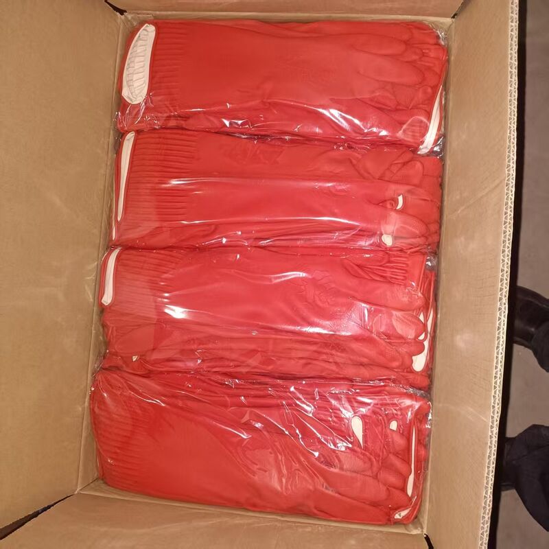 100g Pair Extra Long Cleaning Gloves Latex Featuring Extra Long Cuffs 380mm Length Protective Gloves for Laboratory and Industrial